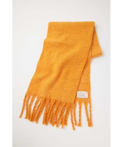 MOUSSY（マウジー）の「MOHAIR LIKE LONG スカーフ（マフラー・レディース・アイボリー/オレンジ/ブルー系その他/ライトイエロー・FREE）」の4枚目の写真