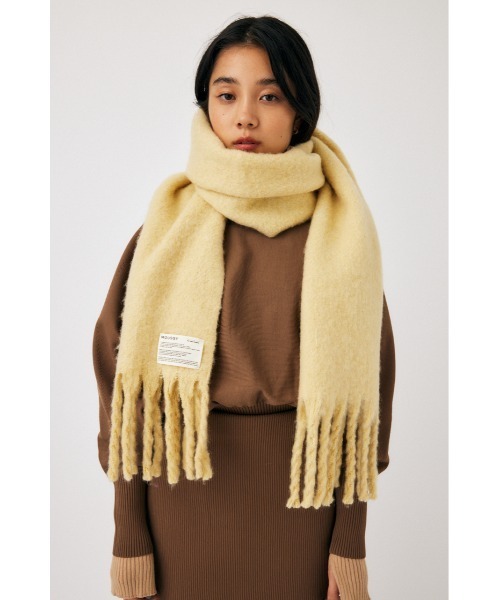 MOUSSY（マウジー）の「MOHAIR LIKE LONG スカーフ（マフラー・レディース・アイボリー/オレンジ/ブルー系その他/ライトイエロー・FREE）」の22枚目の写真