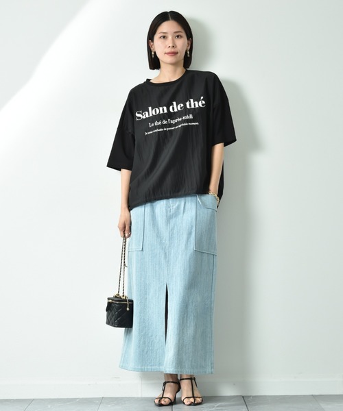 INTERPLANET（インタープラネット）の「デニムビッグポケットハイウエストスカート（デニムスカート・レディース・ブルー/インディゴブルー・FREE）」の19枚目の写真