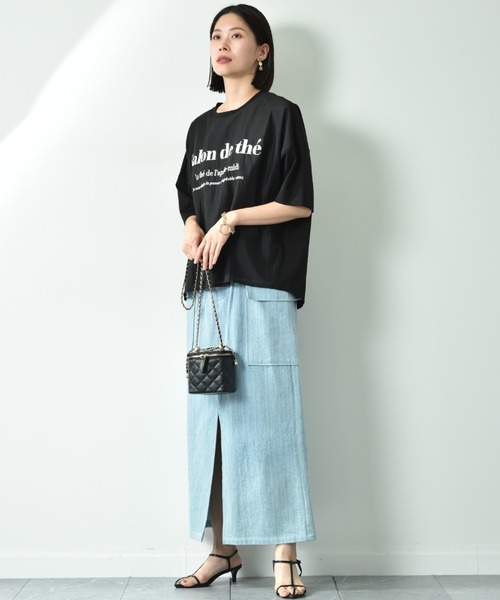 INTERPLANET（インタープラネット）の「デニムビッグポケットハイウエストスカート（デニムスカート・レディース・ブルー/インディゴブルー・FREE）」の22枚目の写真