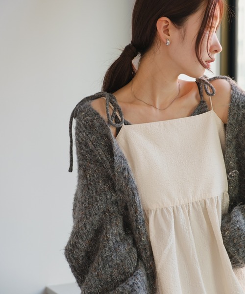 Kastane(カスタネ)の「ジャガードミニキャミワンピース(ワンピース・レディース・アイボリー/ブラック・FREE)」の11枚目の写真