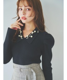 dazzlin | 【再入荷カラーあり】オーナメントカラーリブトップス(ニット/セーター)