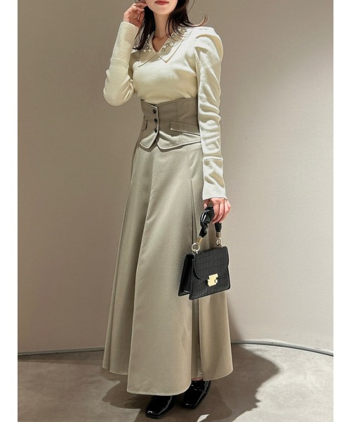 dazzlin（ダズリン）の「オーナメントカラーリブトップス（ニット/セーター・レディース・その他1/アイボリー/ブラック・FREE）」の7枚目の写真