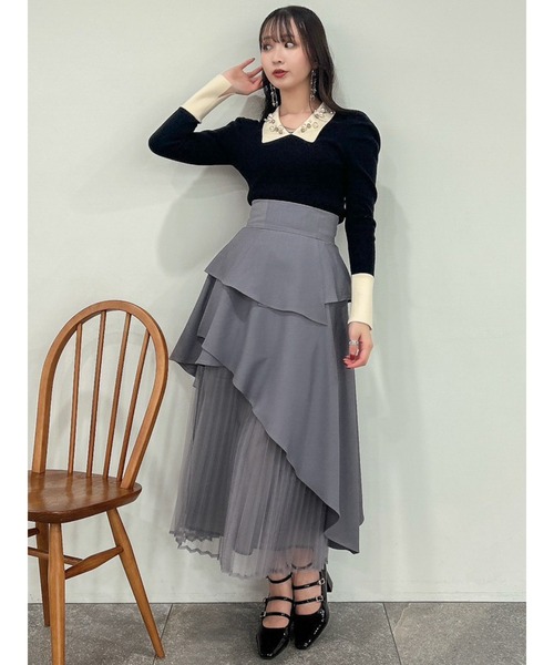 dazzlin（ダズリン）の「オーナメントカラーリブトップス（ニット/セーター・レディース・その他1/アイボリー/ブラック・FREE）」の11枚目の写真