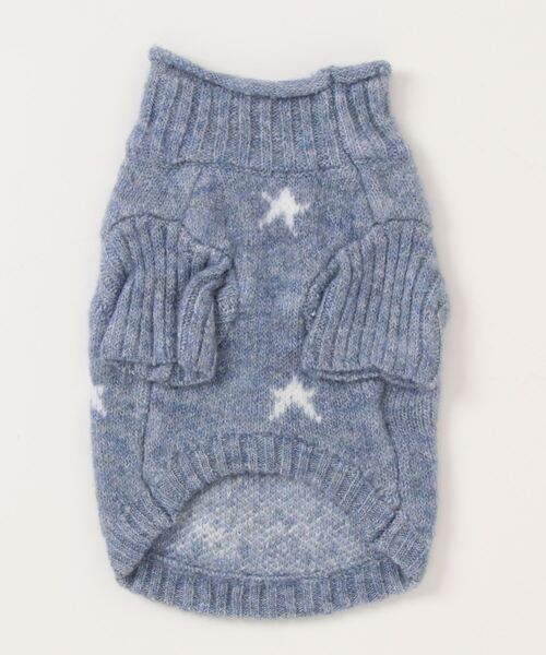 moncheri（モンシェリ）の「お星さまとお月さまハイネックニット / 犬服 / ドッグウェア（ペットウェア・レディース・アイボリー/ブルー・S/L/M/XL/2M/XS）」の10枚目の写真