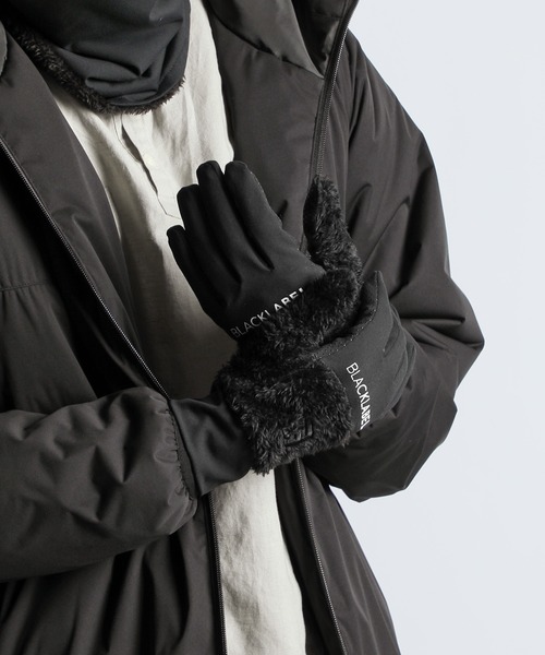 The DUFFER of ST.GEORGE(ザダファーオブセントジョージ)の「〔BLACK LABEL〕COMBINATION GLOVES:コンビネーション グローブ(手袋・メンズ・ブラック・F)」の1枚目の写真