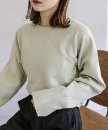 mystic | カーブスリーブニット(ニット/セーター)