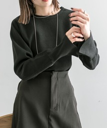 mystic | 【SALEおすすめ！/6色展開】カーブスリーブニット(ニット/セーター)