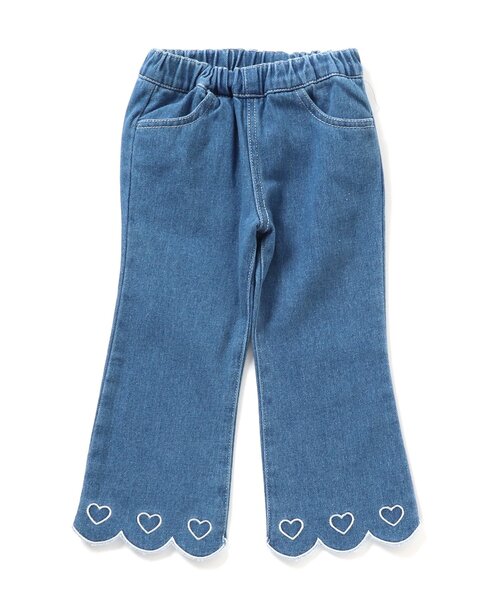 apres les cours（アプレレクール）の「【WEB限定】裏起毛スカラップハート刺繍パンツ（その他パンツ・キッズ・アイボリー/インディゴブルー/ブラウン・100/90/120/130/140/110/80）」の15枚目の写真