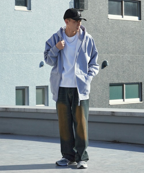 PRO CLUB (プロクラブ)の「Pro Club/プロクラブ Pro Club Heavyweight Full Zip Fleece Hoodie(13OZ) フルジップフーディー ヘビーウェイト(パーカー・メンズ・ヘザーグレー/ブラック/ネイビー/チャコール/ブラウン・XL/L/M/2XL)」の21枚目の写真