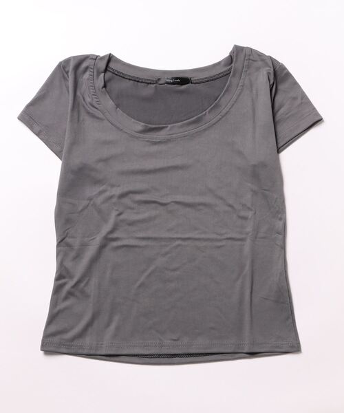 NO WAY（ノーウェイ）の「【Bz】 [IZU] ショート丈クルーネック（Tシャツ/カットソー・レディース・グレー/ブラック/カーキ/ホワイト・FREE）」の7枚目の写真