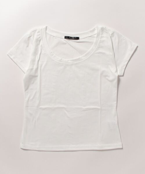 NO WAY（ノーウェイ）の「【Bz】 [IZU] ショート丈クルーネック（Tシャツ/カットソー・レディース・グレー/ブラック/カーキ/ホワイト・FREE）」の5枚目の写真