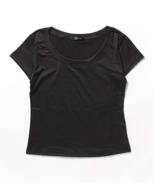 NO WAY（ノーウェイ）の「【Bz】 [IZU] ショート丈クルーネック（Tシャツ/カットソー・レディース・グレー/ブラック/カーキ/ホワイト・FREE）」の6枚目の写真