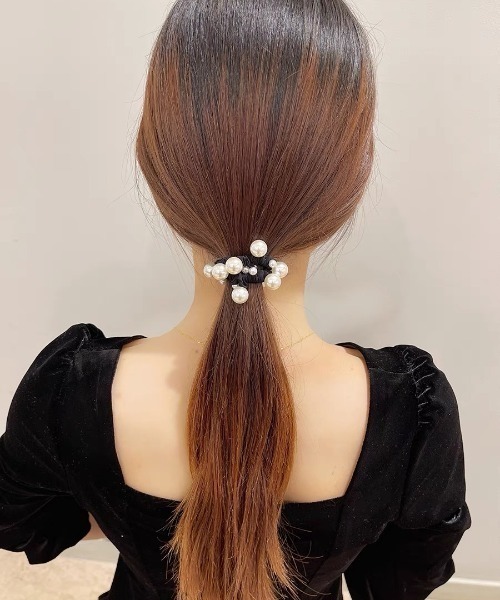 E&C closet…（イーアンドシークローゼット）の「【使用不可！！】ランダムパールヘアゴム（2点セット）（ヘアゴム・レディース・ブラック・FREE）」の10枚目の写真