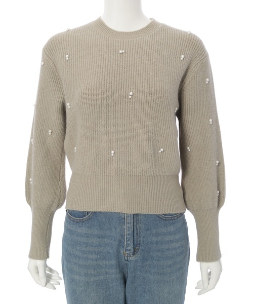 fifth(フィフス)の「ランダムパールニットプルオーバー(ニット/セーター・レディース・ベージュ/ホワイト/ブラック・M)」の19枚目の写真