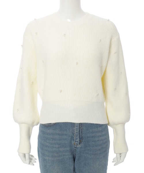 fifth(フィフス)の「ランダムパールニットプルオーバー(ニット/セーター・レディース・ベージュ/ホワイト/ブラック・M)」の21枚目の写真