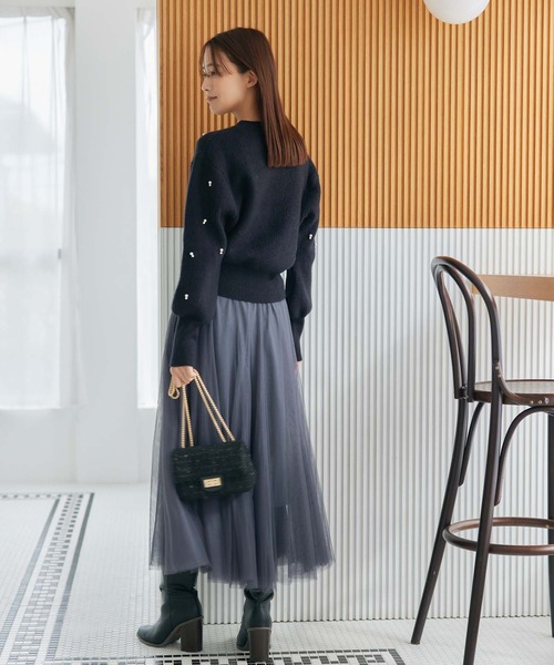 fifth(フィフス)の「ランダムパールニットプルオーバー(ニット/セーター・レディース・ベージュ/ホワイト/ブラック・M)」の11枚目の写真