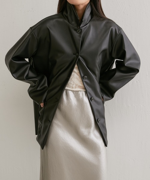 Lui's(ルイス)の「レザーカーコート(カバーオール・レディース・ブラック・FREE)」の6枚目の写真