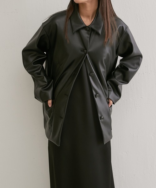 Lui's(ルイス)の「レザーカーコート(カバーオール・レディース・ブラック・FREE)」の11枚目の写真