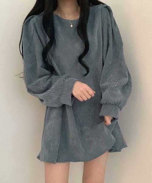 NANEA(ナネア)の「フレアシルエットコーデュロイワンピース(ワンピース・レディース・グレー/ブラック/ブラウン・MEDIUM/SMALL)」の11枚目の写真