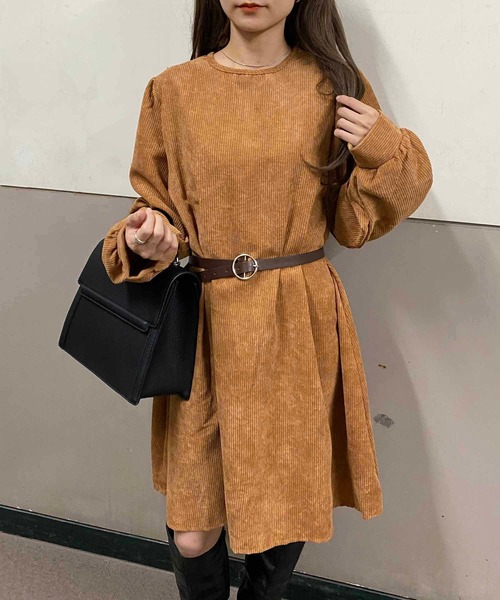 NANEA(ナネア)の「フレアシルエットコーデュロイワンピース(ワンピース・レディース・グレー/ブラック/ブラウン・MEDIUM/SMALL)」の10枚目の写真