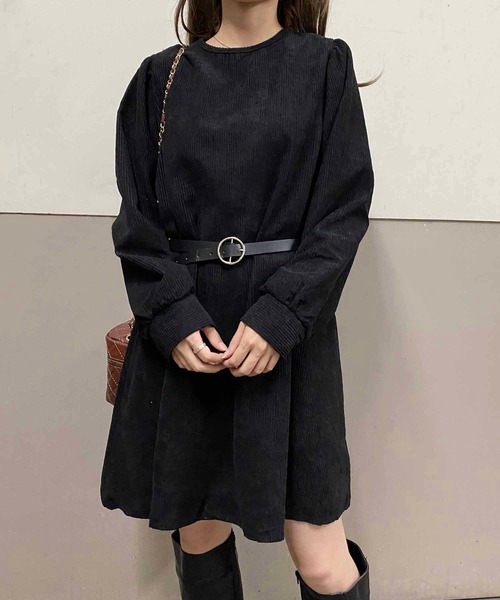 NANEA(ナネア)の「フレアシルエットコーデュロイワンピース(ワンピース・レディース・グレー/ブラック/ブラウン・MEDIUM/SMALL)」の21枚目の写真