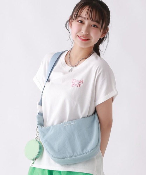 repipi armario（レピピ アルマリオ）の「カラーラウンドショルダー（ショルダーバッグ・キッズ・ブルー/シルバー/ブラック/グレー/アイボリー/イエロー/グリーン/パープル/ナチュラル・FREE）」の6枚目の写真