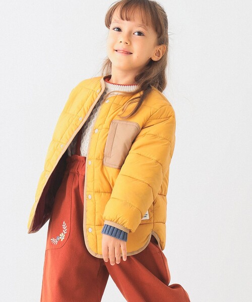 BEAMS mini（ビームスミニ）の「機能綿 ノーカラー ブルゾン 2024FW（90～150cm）（ブルゾン・キッズ・ロイヤルブルー/オレンジ系その他3・90/100/110/120/130/140/150）」の2枚目の写真