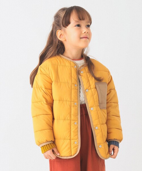 BEAMS mini（ビームスミニ）の「機能綿 ノーカラー ブルゾン 2024FW（90～150cm）（ブルゾン・キッズ・ロイヤルブルー/オレンジ系その他3・90/100/110/120/130/140/150）」の4枚目の写真