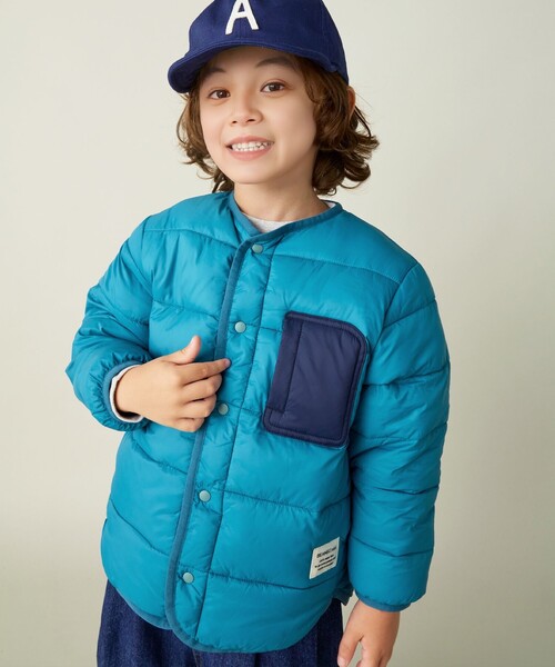 BEAMS mini（ビームスミニ）の「機能綿 ノーカラー ブルゾン 2024FW（90～150cm）（ブルゾン・キッズ・ロイヤルブルー/オレンジ系その他3・90/100/110/120/130/140/150）」の10枚目の写真