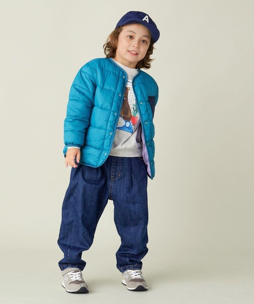 BEAMS mini（ビームスミニ）の「機能綿 ノーカラー ブルゾン 2024FW（90～150cm）（ブルゾン・キッズ・ロイヤルブルー/オレンジ系その他3・90/100/110/120/130/140/150）」の11枚目の写真