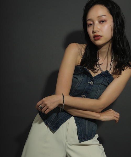 voov（ブーブ）の「【金属アレルギー対応】チェーン プレート ブレスレット サージカルステンレス（ブレスレット・レディース・シルバー/ゴールド・フリー）」の11枚目の写真