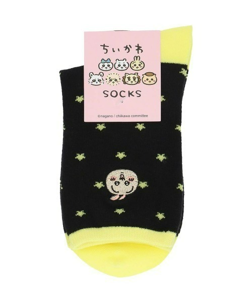 ちいかわ ワンポイント いろいろドット柄 クルーソックス