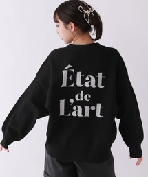 BACKロゴルーズカーディガン