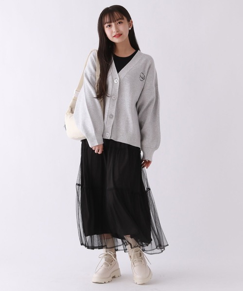 repipi armario(レピピ アルマリオ)の「BACKロゴルーズカーディガン(カーディガン/ボレロ・キッズ・グレー/アイボリー/ブラック・SMALL/MEDIUM/LARGE)」の8枚目の写真