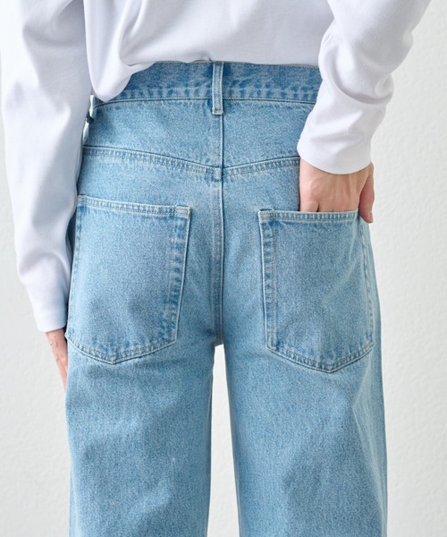 COLONY 2139(コロニートゥーワンスリーナイン)の「フリンジラウンドヘムデニム(デニムパンツ・メンズ・ブラック/サックスブルー・MEDIUM/LARGE)」の18枚目の写真