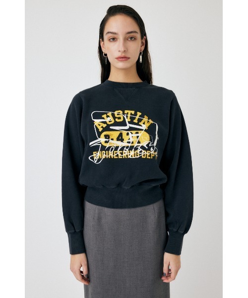 MOUSSY（マウジー）の「AUSTIN GOOD OLD プルオーバー（スウェット・レディース・レッド/ライトブラック/杢グレー・FREE）」の9枚目の写真