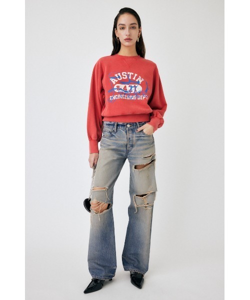 MOUSSY（マウジー）の「AUSTIN GOOD OLD プルオーバー（スウェット・レディース・レッド/ライトブラック/杢グレー・FREE）」の14枚目の写真