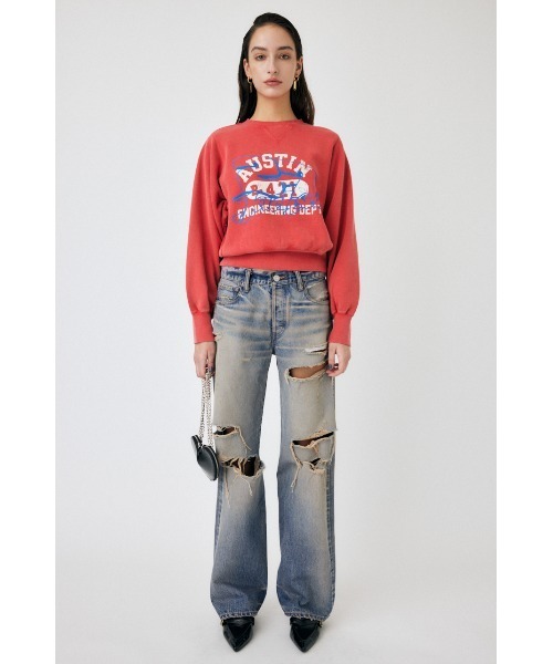 MOUSSY（マウジー）の「AUSTIN GOOD OLD プルオーバー（スウェット・レディース・レッド/ライトブラック/杢グレー・FREE）」の16枚目の写真