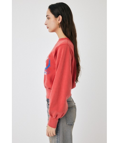 MOUSSY（マウジー）の「AUSTIN GOOD OLD プルオーバー（スウェット・レディース・レッド/ライトブラック/杢グレー・FREE）」の18枚目の写真