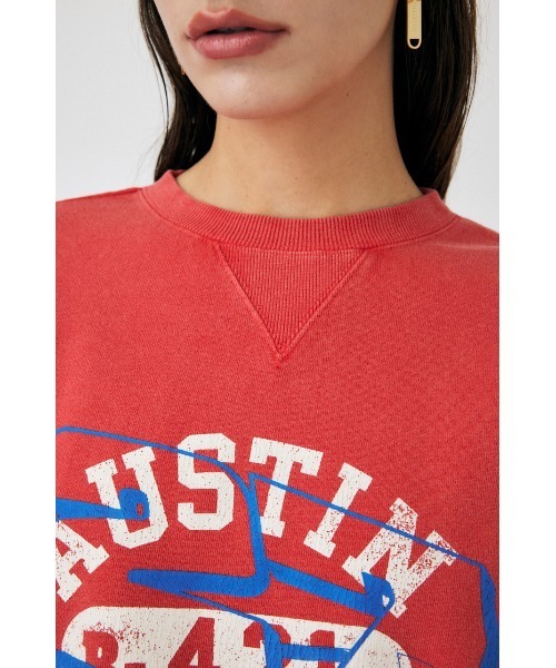 MOUSSY（マウジー）の「AUSTIN GOOD OLD プルオーバー（スウェット・レディース・レッド/ライトブラック/杢グレー・FREE）」の20枚目の写真