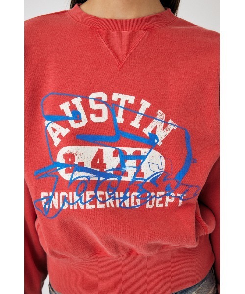 MOUSSY（マウジー）の「AUSTIN GOOD OLD プルオーバー（スウェット・レディース・レッド/ライトブラック/杢グレー・FREE）」の21枚目の写真