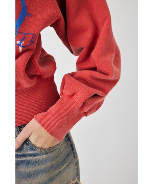 MOUSSY（マウジー）の「AUSTIN GOOD OLD プルオーバー（スウェット・レディース・レッド/ライトブラック/杢グレー・FREE）」の22枚目の写真