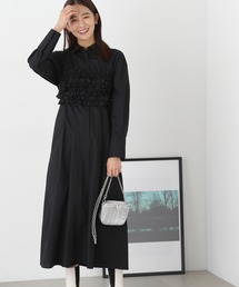 N.（N. Natural Beauty Basic） | ◆ラッフルバンドゥ付きシャツワンピース(ワンピース)