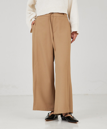 qualite | ベルテッドワイドフレアパンツ(その他パンツ)