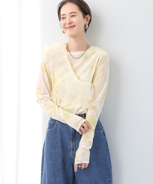 LEPSIM（レプシィム）の「2WAYシアーベロアプルオーバー　102008（Tシャツ/カットソー・レディース・ライトグリーン/ネイビー/アイボリー・FREE）」の14枚目の写真