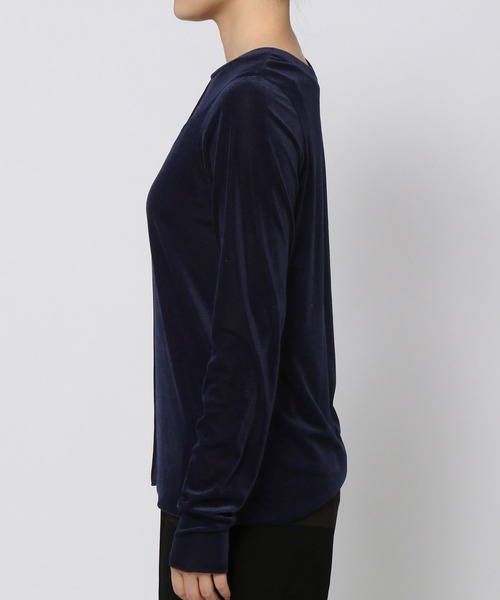 LEPSIM（レプシィム）の「2WAYシアーベロアプルオーバー　102008（Tシャツ/カットソー・レディース・ライトグリーン/ネイビー/アイボリー・FREE）」の4枚目の写真