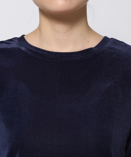 LEPSIM（レプシィム）の「2WAYシアーベロアプルオーバー　102008（Tシャツ/カットソー・レディース・ライトグリーン/ネイビー/アイボリー・FREE）」の12枚目の写真