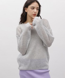 LAKOLE | 5ゲージラメメッシュプルオーバー / 103597(ニット/セーター)