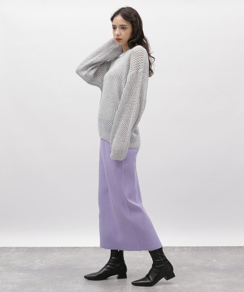 LAKOLE(ラコレ)の「5ゲージラメメッシュプルオーバー / 103597(ニット/セーター・レディース・オレンジ/グレー/ライトブルー・SMALL/MEDIUM)」の5枚目の写真